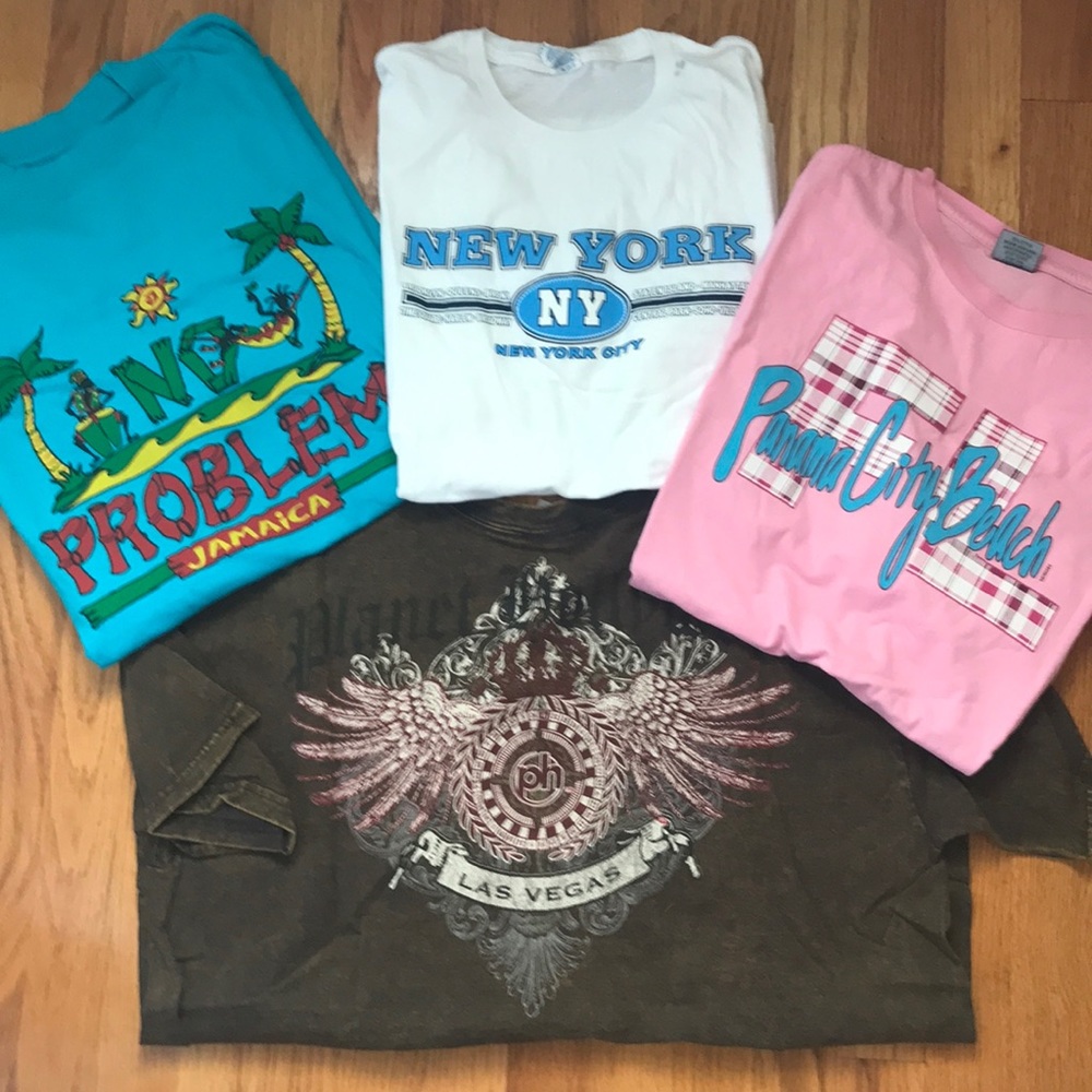 Lot of destination T-shirts